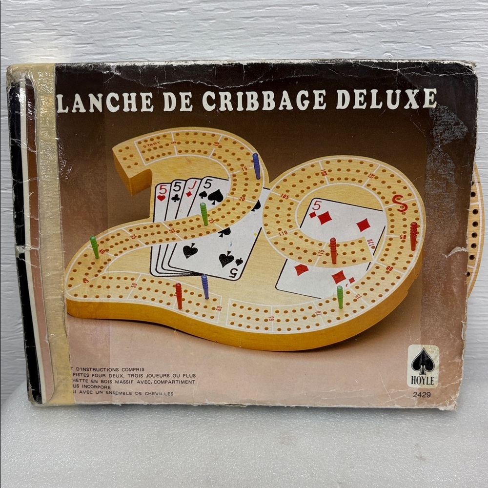 Deluxe 29 Cribbage Hardwood Cribbage Board Vintage - Picture 6 of 7